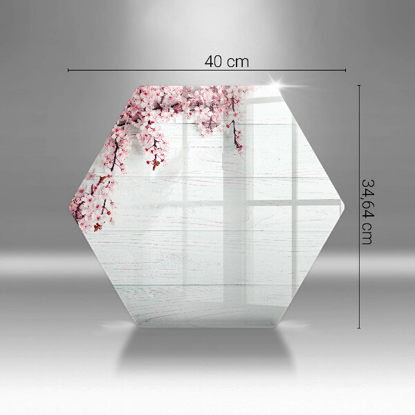 Kuchynská doska veľká zo skla Kvety na doskách