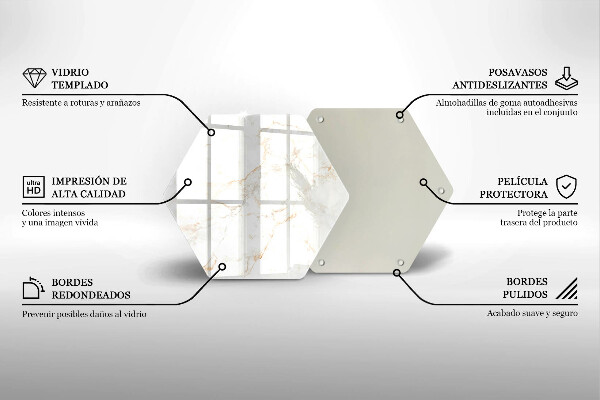 Kuchynská doska veľká zo skla Dekoratívny mramorový kameň