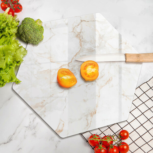 Kuchynská doska veľká zo skla Dekoratívny mramorový kameň