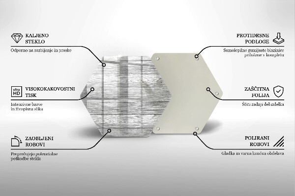 Kuchynská doska veľká zo skla Staré drevené dosky