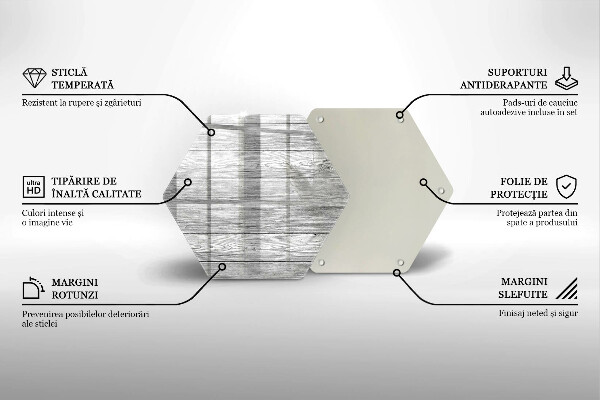 Kuchynská doska veľká zo skla Staré drevené dosky