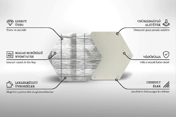 Kuchynská doska veľká zo skla Staré drevené dosky