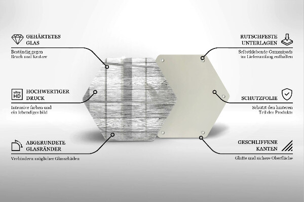 Kuchynská doska veľká zo skla Staré drevené dosky