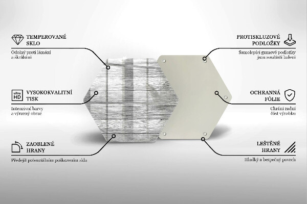 Kuchynská doska veľká zo skla Staré drevené dosky