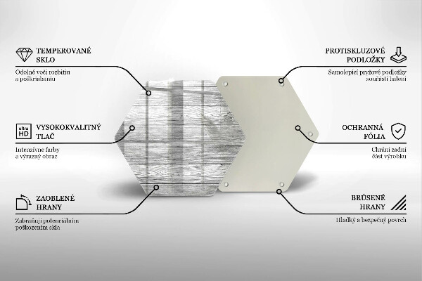 Kuchynská doska veľká zo skla Staré drevené dosky