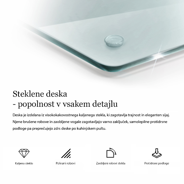 Transparentná doska na krájanie 2x40x52 cm