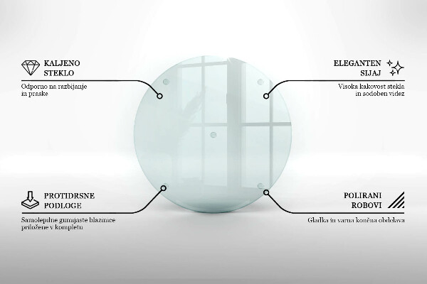 Priehľadná sklenená doska 30 cm