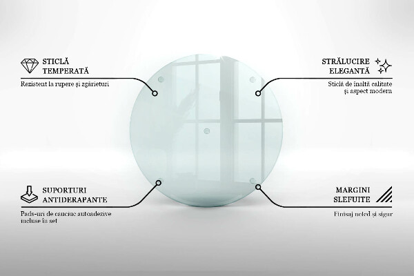 Priehľadná sklenená doska 30 cm