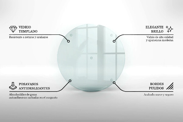 Priehľadná sklenená doska 30 cm