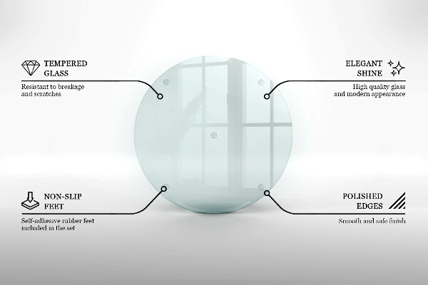 Priehľadná sklenená doska 30 cm