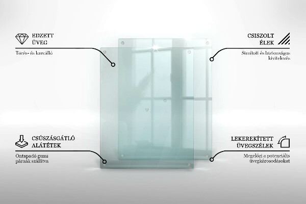 Transparentná sklenená doska 52x40 cm