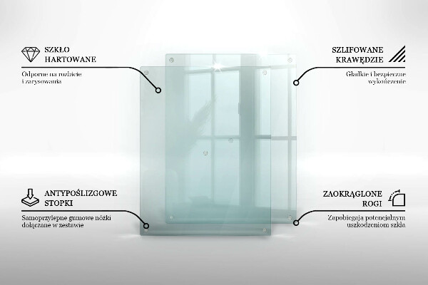 Transparentná sklenená doska 52x40 cm