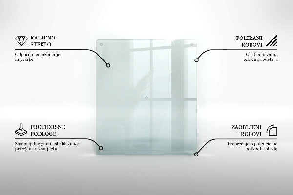 Sklenená priehľadná doska na krájanie 60x52 cm