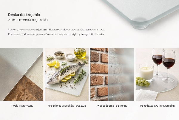 Sklenená doska na krájanie 2 ks 30 × 52 cm