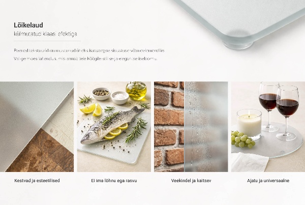 Sklenená doska na krájanie s priemerom 40 cm