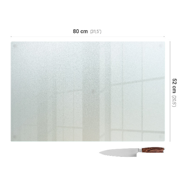 Sklenená doska na krájanie v rozmere 80 × 52 cm