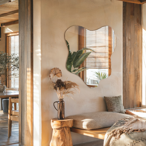 Zrkadlo v tvare škvrny asymetrické 58x58 cm