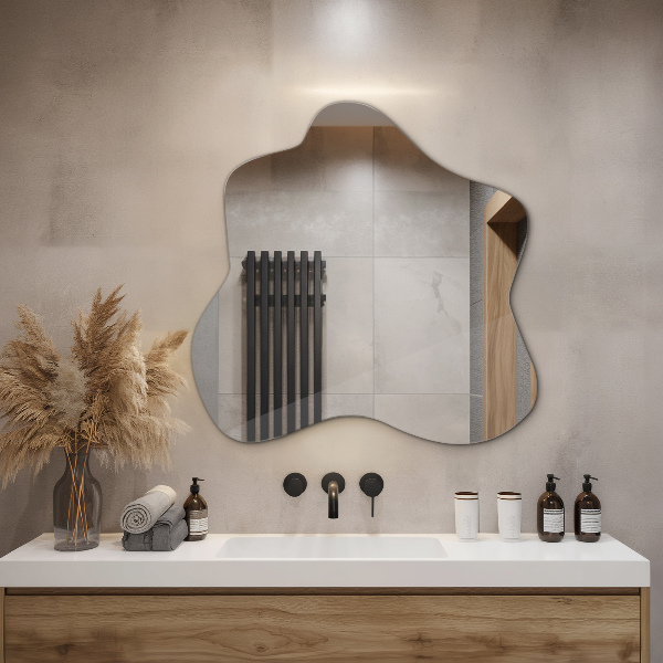 Zrkadlo v tvare škvrny asymetrické 77x77 cm