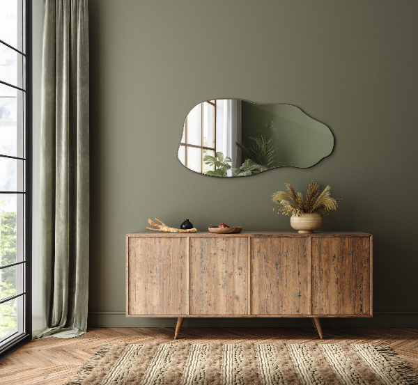 Nepravidelne zrkadlo originálne zavesenie 50x100