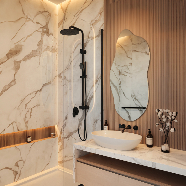 Nepravidelné organické zrkadlo moderné 45x100 cm