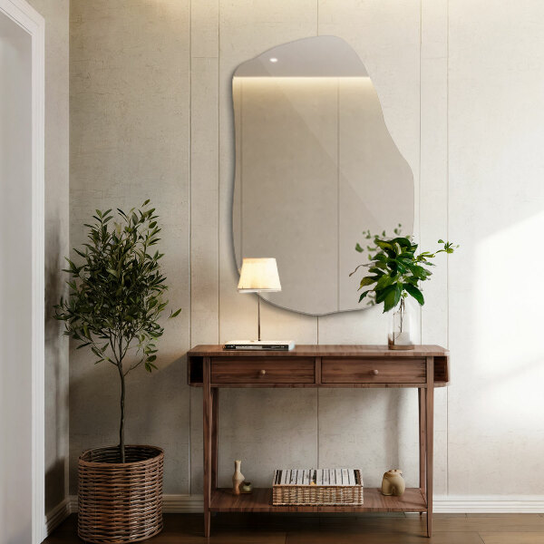 Asymetrické zrkadlo dekoratívne 70x46 cm