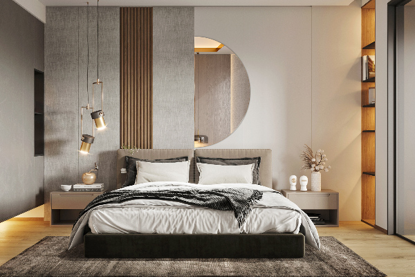 Polkruhové dizajnové zrkadlo bez rámu 50x100 cm