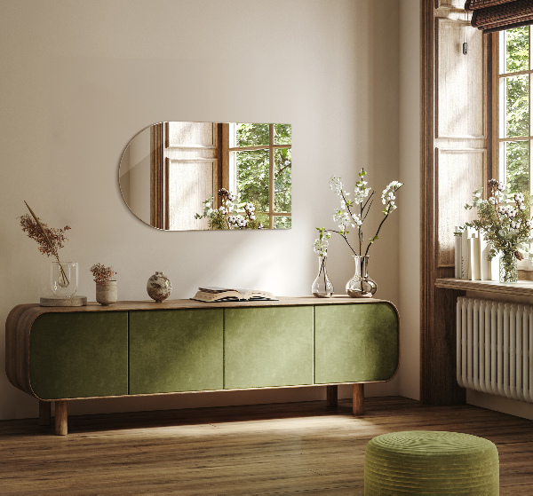 Oblúkové zrkadlo 40x70 cm