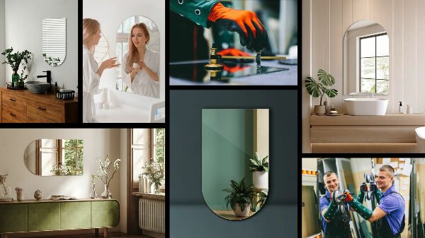 Zaoblené zrkadlo 60x100 cm