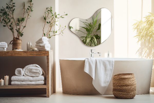 Zrkadlo asymetrické bez rámu 48x48 cm