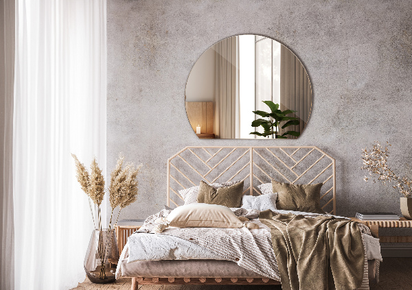 Zrkadlo so zrezaným kruhom bez rámu 70x80 cm