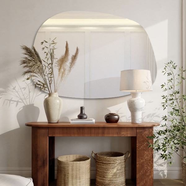 Nepravidelne zrkadlo v tvare škvrny 79x57 cm