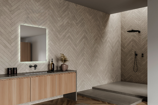 Podsvietene obdĺžnikové zrkadlo 50x50 cm