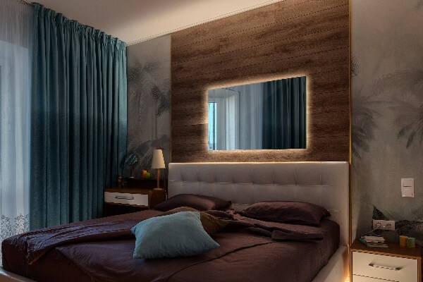 Obdĺžnikové zrkadlo s led osvetlením 60x40 cm