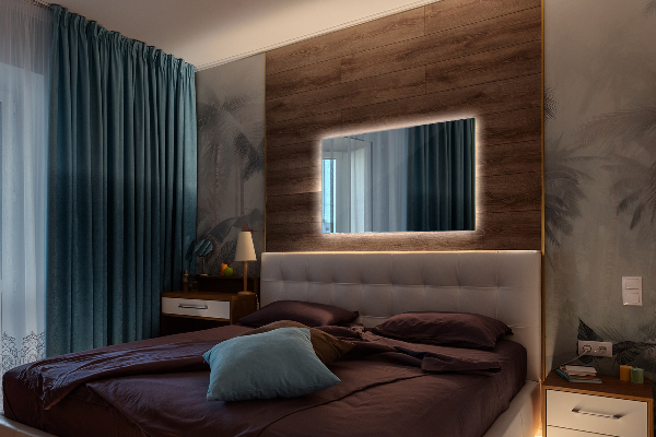 Obdĺžnikové zrkadlo s led osvetlením 80x60 cm