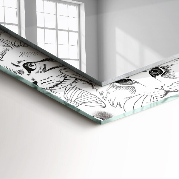 Zrkadlo s motívom Mačky s motýlikmi