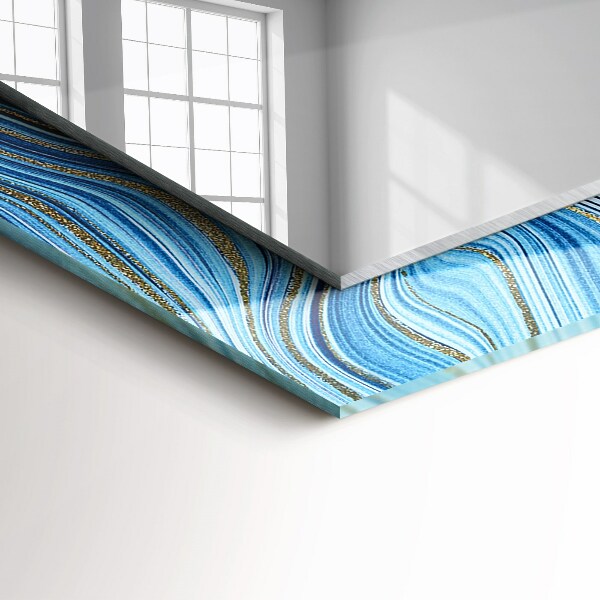 Zrkadlo rám s potlačou Abstraktný modrý vzor