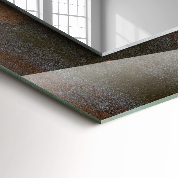 Dekoračné zrkadlo na stenu Módny hrdzavý kov