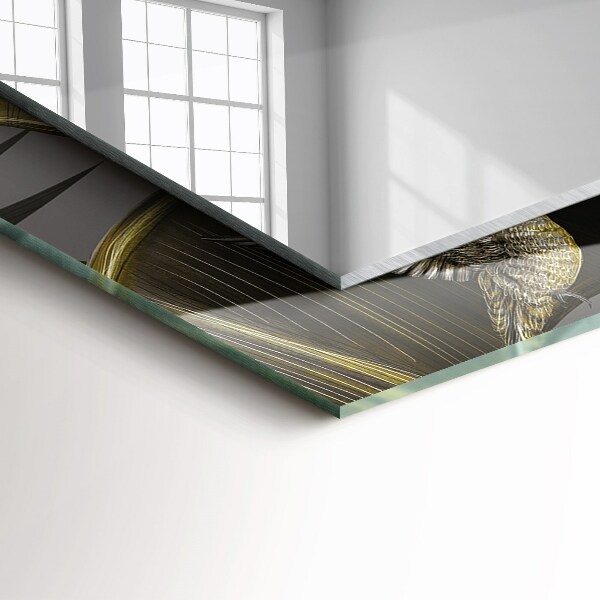 Dekoračné zrkadlo na stenu Kvety a kolibríky