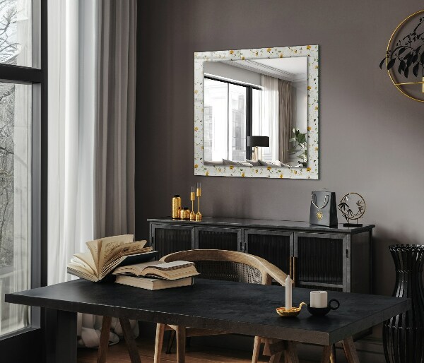 Zrkadlo rám s potlačou Vzor listových kvetov