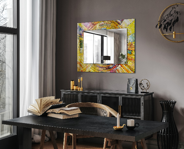 Zrkadlo s motívom Farebná abstraktná mozaika