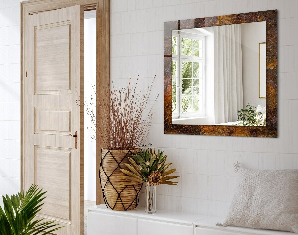 Dekoračné zrkadlo na stenu Zhrdzavený kovový povrch