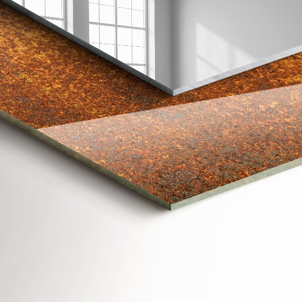 Dekoračné zrkadlo Módny hrdzavý plech