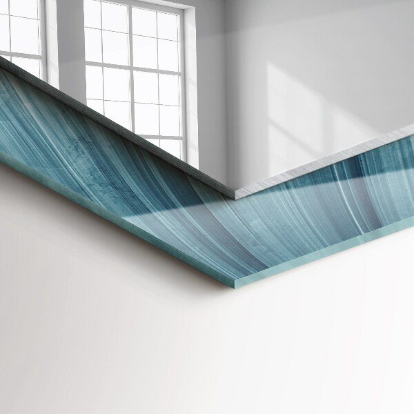 Zrkadlo s motívom Abstraktné modré čiary