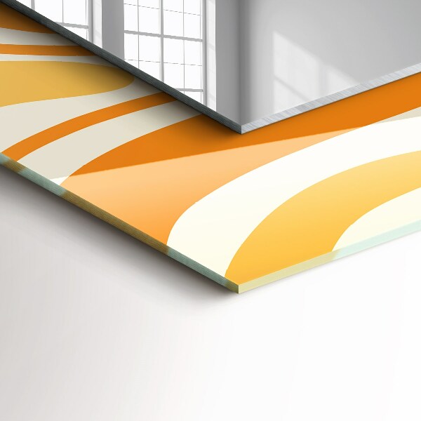 Dekoračné zrkadlo na stenu Abstraktné oranžové vzory