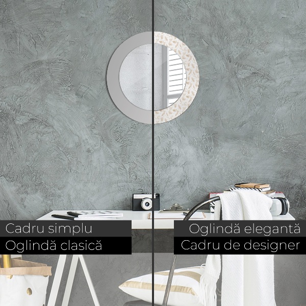 Perie Okrúhle dekoračné zrkadlo na stenu