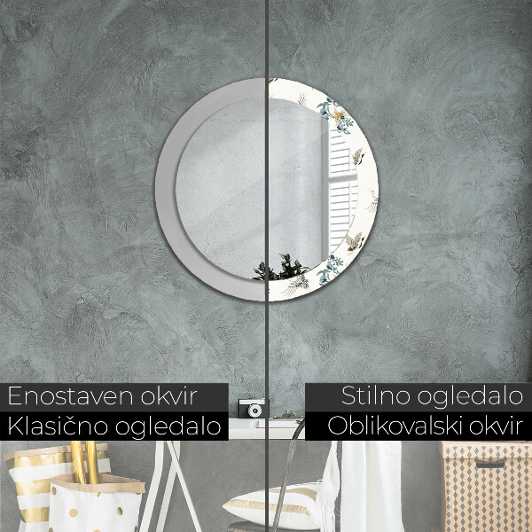 Chinoiseries Okrúhle dekoračné zrkadlo