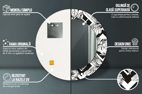 Kolibrík Okrúhle dekoračné zrkadlo