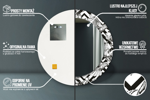 Kolibrík Okrúhle dekoračné zrkadlo