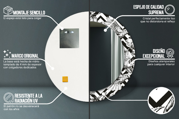 Kolibrík Okrúhle dekoračné zrkadlo