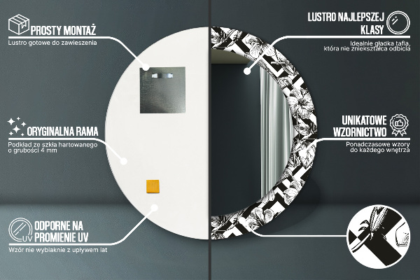 Kolibrík Okrúhle dekoračné zrkadlo